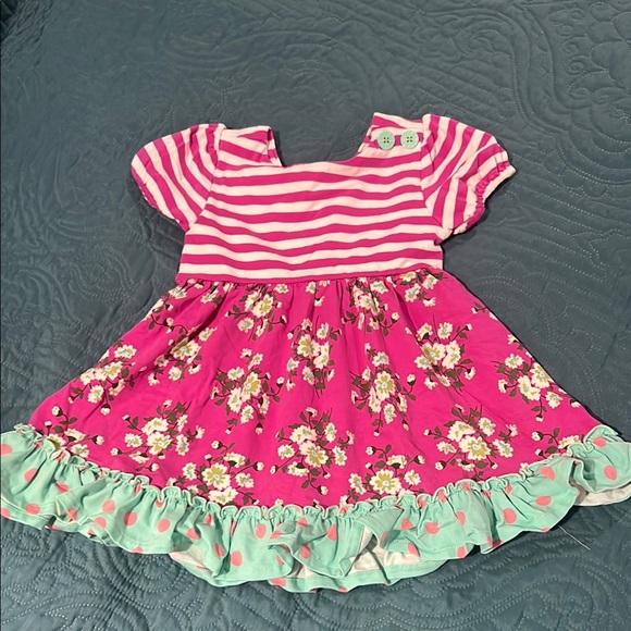 Matilda Jane Dress - Fuchsia and Teal - Picture 1 of 6